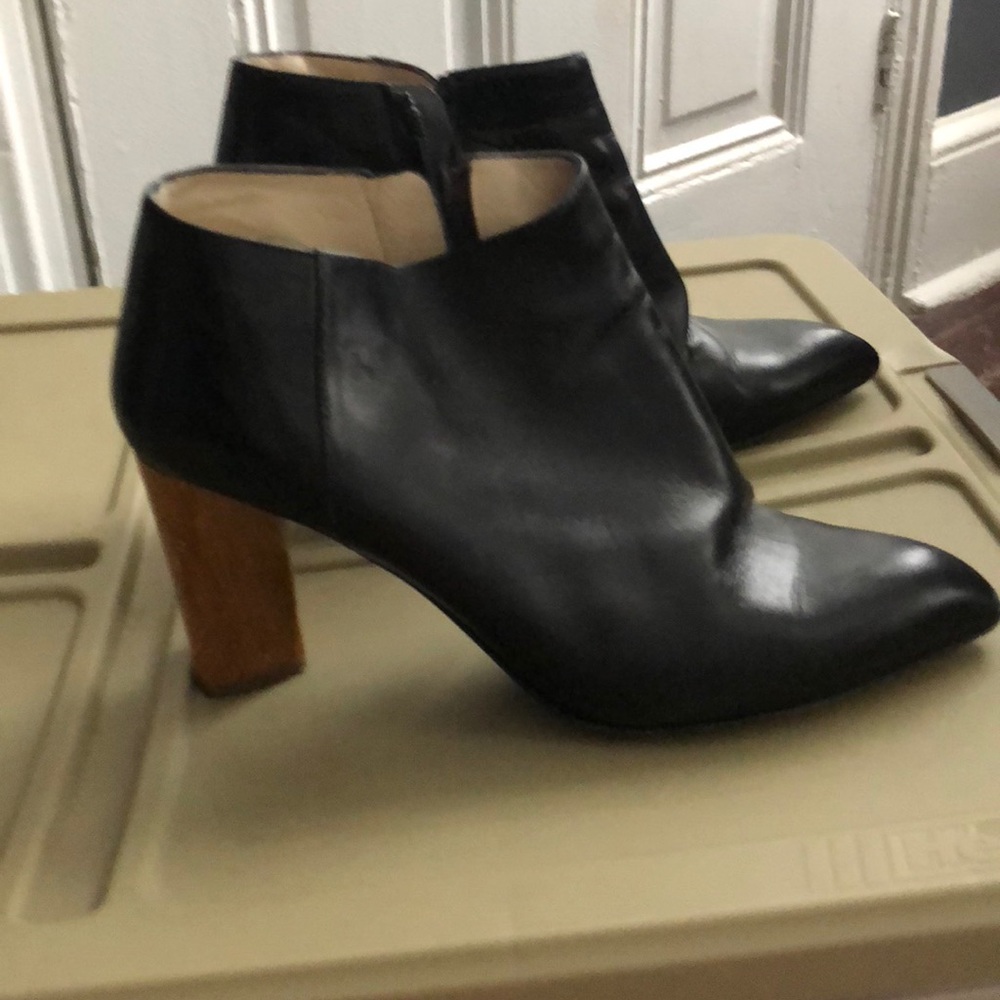 YSL ankle boots with wood heel